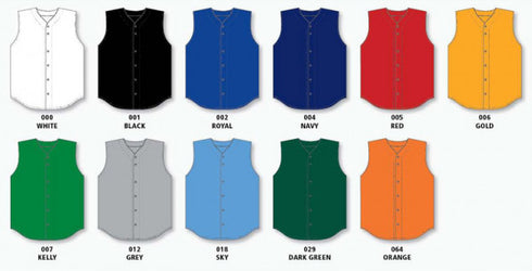 Athletic Knit Full Button Sleeveless Softball Jersey (SB1812)